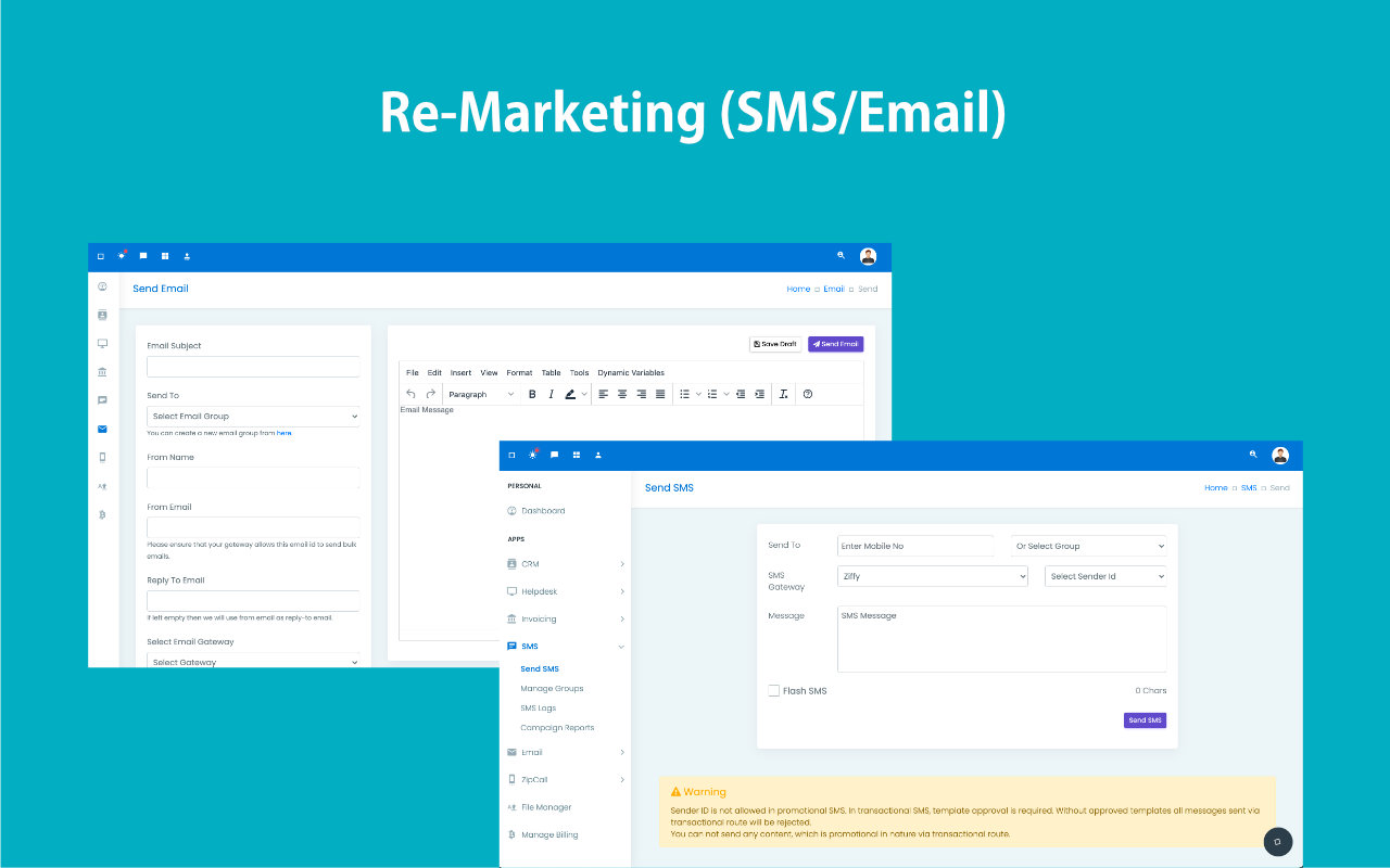 Email campaign workspace